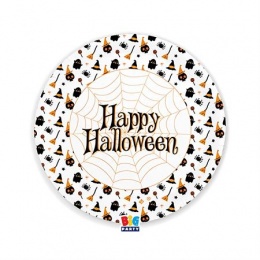 Tányér, papír, 22 cm, "Halloween"
