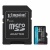 Memóriakártya, microSDXC, 128GB, C10/UHS-I/U3/V30/A2, adapter, KINGSTON "Canvas Go! Plus"